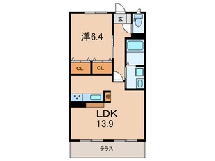 シャ－メゾン清水Ｂ棟の物件間取画像